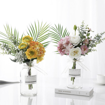 Feel pony hoof lotus fake flower Living room coffee table decorative flower table Floral art simulation flower silk flower ornaments Flower arrangement decoration