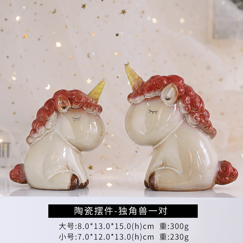 creative animal ceramic decoration, home decoration kiln glaze, lovers crafts, wedding gifts, office decorations