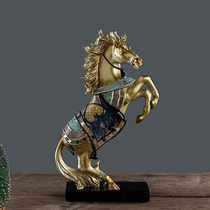 European-style living room horse ornaments handicrafts Office wine cabinet shop opening lucky gifts horse to success
