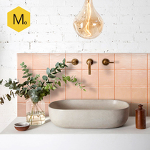 Last home Nordic pink bathroom tile kitchen wear-resistant bathroom tile ins Net red toilet small square brick