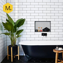 Nordic Small White Brick Simple Bathroom White Kitchen Wall Brick Simple Subway Tile Bathroom Brick Toilet Tile