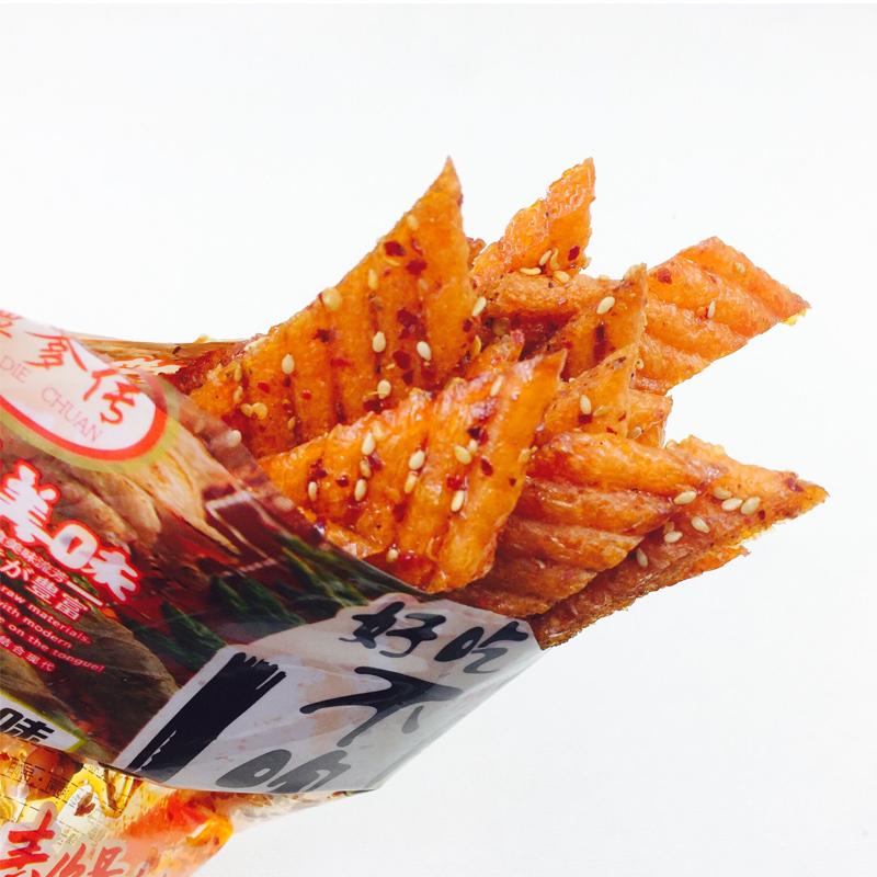 谭爹传辣条烧烤鱼排味158g*10包 80后儿时麻辣休闲零食小吃