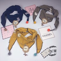 Baby triangle scarf autumn and winter children boys and girls Joker Korean cute scarf children spring and autumn cotton collar