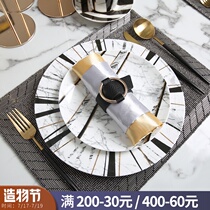 Nordic light luxury Western tableware set American model room Western plate Steak plate Cup plate Household exhibition hall ornaments