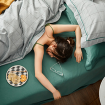 ins wind thousands of bird grindh sweater full cotton four sets thickened pure cotton warm quilt cover brief retro bed linen bed 1 8