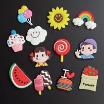 Cute Cartoon Soft Glued Fridge With Magnetic Sticker Creative Decoration Early Teaching Aids Children Magnet Patch 3D Stickers