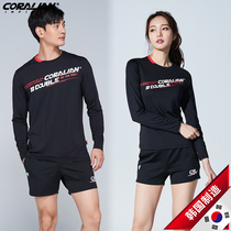 Leann Korea badminton suit mens and womens fashion breathable quick dry long sleeve suit for skinny and comfortable sportswear