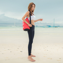 Seaside swimsuit Breathable tight skinny beach vacation long surf pants mesh vest split swimsuit bikini