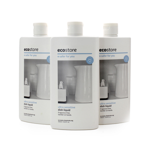 ecostore洗洁精奶瓶清洗剂无香天然洗碗液果蔬洗洁精家用500ml*3
