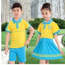 Kindergarten Garden Clothes Elementary School Children School Uniforms Spring Summer Clothing Children Dress School Dress School Uniform Summer New Short Sleeves Wholesale Set to do