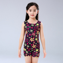 2019 New childrens dance uniforms for boys and girls sleeveless gymnastics uniforms printed ballet costume