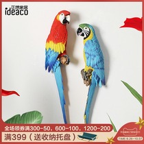 Light luxury three-dimensional simulation parrot wall decoration creative wall hanging parts living room wall TV background wall decorations