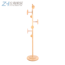 Nordic solid wood coat rack simple modern hanging bag rack artist bedroom floor vertical hanging clothes shelf