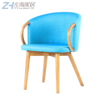 Nordic solid wood art desk chair modern minimalist home dining chair conference Net red negotiation hotel apartment chair