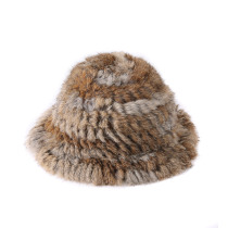 RECOINR1C rabbit wool knitting wool hat female winter furry thicker warmer face little hat