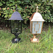 Chinese outdoor column head lamp courtyard wall railing wall column lamp waterproof railing medium wall lamp