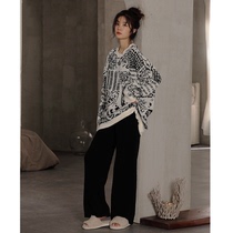 Coral Suede Pajamas Woman Winter Thicken Plus Suede Warm Half Suede Home Suede Big Code Extras Soft Cotton Suit