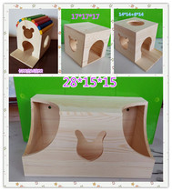 Pet wooden house pet nest hamster squirrel Devil King Chinchilla squirrel wooden house Mickey wood nest