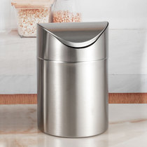 Export single thickness 304 stainless steel trash cans Desktop toilet tea couple dresser with 3 liters cylinder scrub