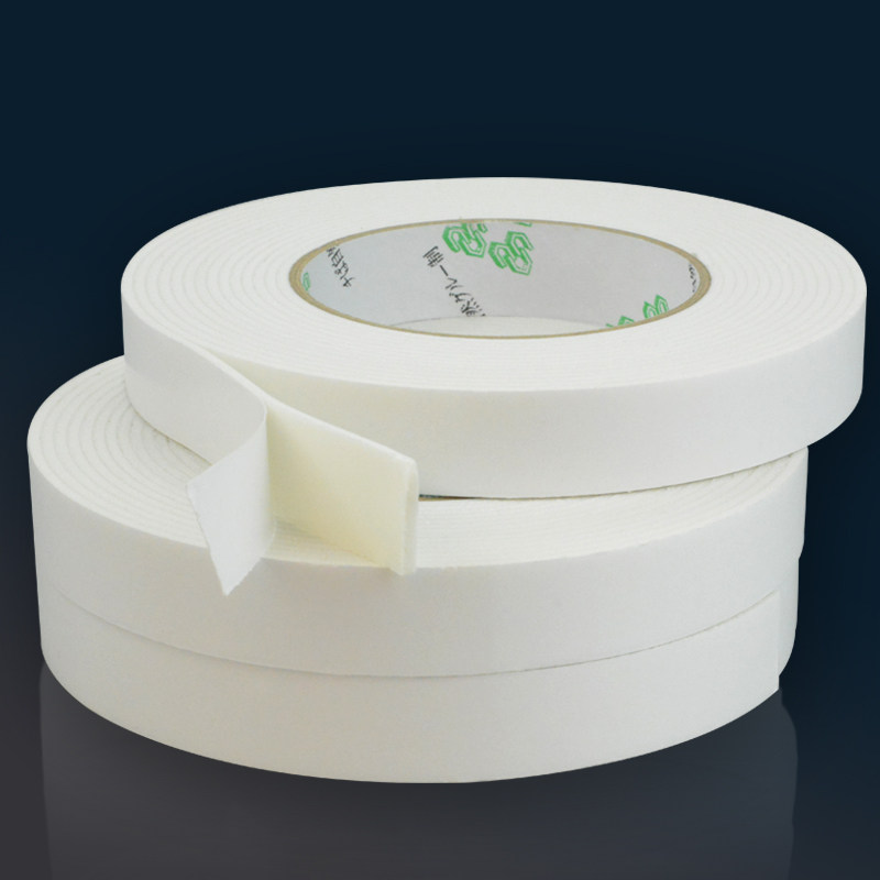 泡棉双面胶 海绵双面胶带 强力泡沫胶 白色厚双面胶广告用4.5米长