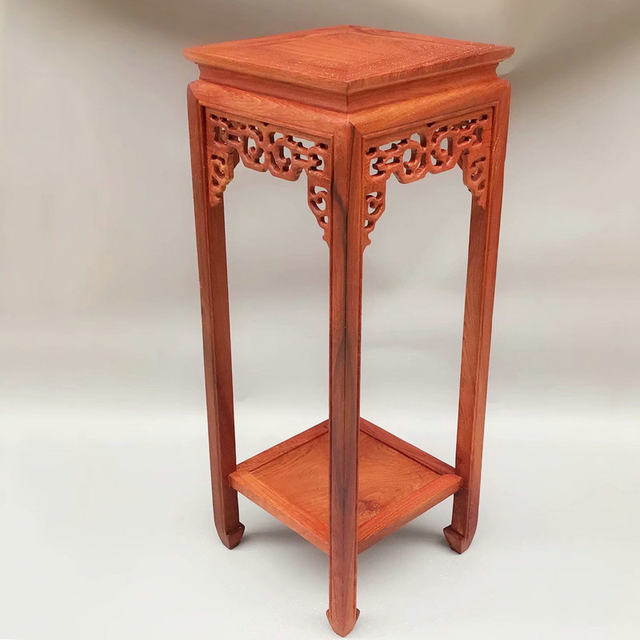 ຂໍ້ສະເໜີພິເສດ mahogany Burmese rosewood flower stand room living wood square multi-layer floor-standing indoor and outdoor antique balcony bonsai