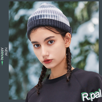 Korean tie dye wool ski hat knitted hat men and women autumn and winter outdoor sports bag head hat warm hat melon leather hat
