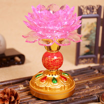 led colorful lotus lanterns Buddha lights Guanyin lotus lanterns home lanterns for the gods of wealth for Buddha pair