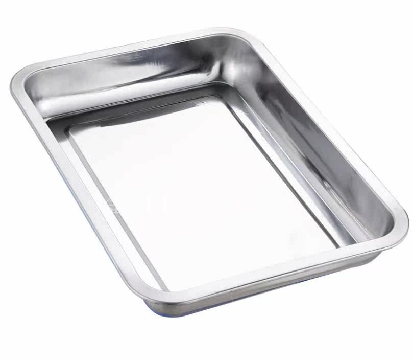 加深加厚不锈钢方盘 平底长方形托盘 烧烤深浅盘餐盘菜盆盘子