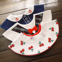 Special baby round 360 degree towel pure cotton waterproof male and female baby cute gentleman and child round the mouth around