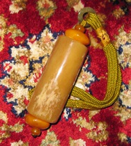 Old bone bone tube with Old Beeswax cake beads are rare and pure (Russian Tao)