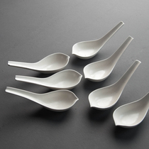 Liuhtang Japanese hand-made tea spoon spoon spoon water Spoon white glaze branch nail burning tasting teaspoon