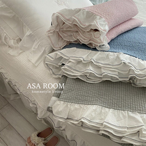 Xiamei self-retention ~ ASAROOM Korea 80 cotton quilted ruffle bed sheets double bed sheets