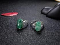 Xiangrui Jade Pavilion boutique white sky blue 925 set silver ring welfare new jewelry stone Nanyang Dushan