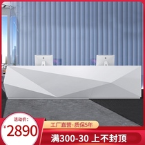 Company front desk Reception desk Creative paint bar cashier shop small office desk Clothing store Welcome desk