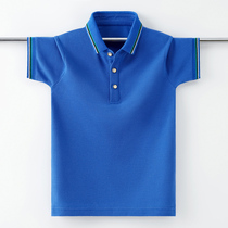 Boys' Solid Color T-Shirt Short Sleeve Thin Elementary School Students' Western Style Polo Shirt Boys' Middle and Older Boys' 4-7-12-15 Years Korean Style