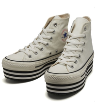 Japanese version of Converse ALL STAR CHUNKYLINE womens raised canvas shoes