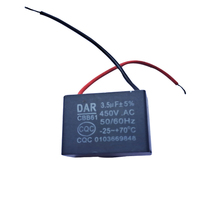 Suitable for the United States fan floor fan ceiling fan 3 5UF capacitor starting capacitor two lines positive or negative