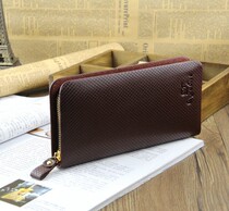 New mens handbag medium and long wallet polka dot pattern clutch bag single zipper European and American clutch bag