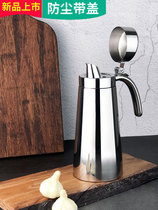 SO small soy sauce pot stainless steel 304 with lid dustproof vinegar bottle seasoning Chinese oil tank home kitchen