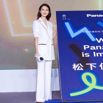 Spring Autumn Suit Jacket Star High Round Round The Same Temperament White Ol Commuter Small Jacket Fashion Broadlegged Pants Suit