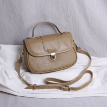 JUUZ LAN saddle bag female summer leather mini shoulder shoulder bag niche cowhide retro art mobile phone bag