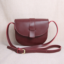 Womens bag summer mini small bag cowhide shoulder bag 2021 new fashion simple messenger bag Korean saddle bag