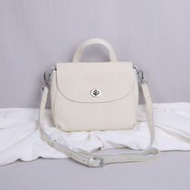 Leather womens bag summer simple first layer cowhide Mini small bag niche portable small square bag shoulder shoulder bag