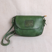 Handmade leather mini small bag female summer first layer cowhide literary simple retro niche shoulder messenger small square bag