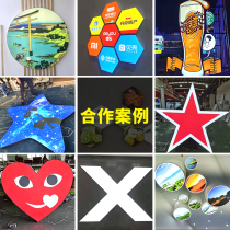 UV soft film light box custom frameless special-shaped card cloth light box wall-mounted round hexagonal led billboard