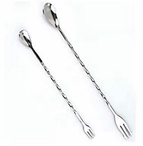 304 thickened stainless steel bar spoon Long mixing spoon mixing stick Milk tea coffee mixing spoon More high-grade foreign trade export