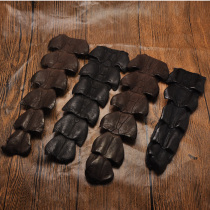 DIY special leather material tail fin tail bone key chain leather material 304 stainless steel horseshoe buckle decorations