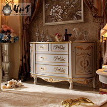 Saint-Latin European neoclassical porch cabinet partition cabinet decoration cabinet post-modern dining room living room solid wood double-sided