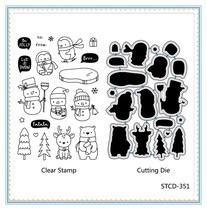 2019 transparent seal Crystal seal silicone seal photo album card cutting template DIY knife mold STCD-351