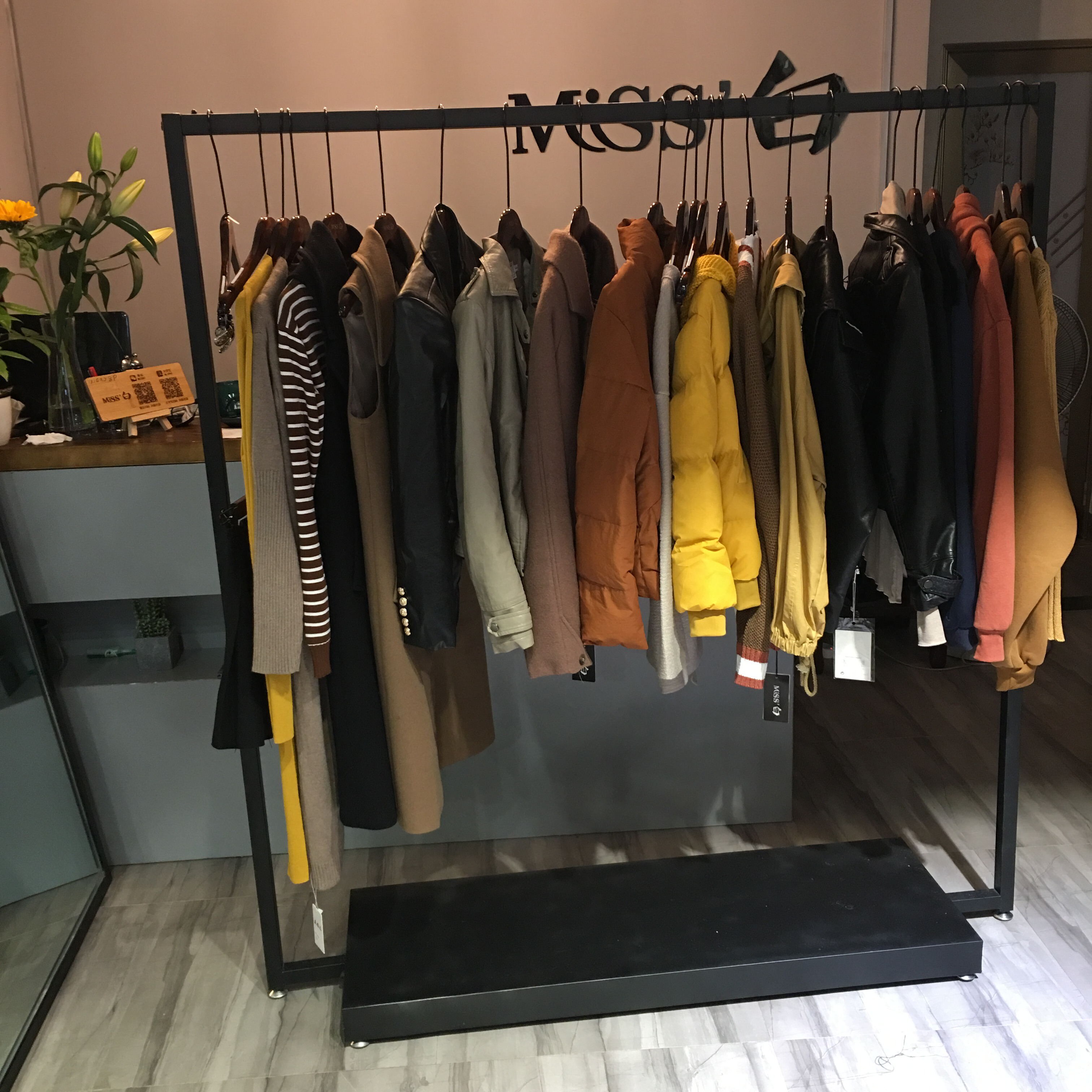 服装架衣架落地挂衣架 男女装店货架服装店展示架 陈列架中岛家用